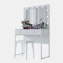Hanah Home Mesa de Maquillaje con 10 Focos y Puff Blanco BJ164 - 4481